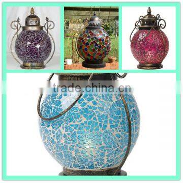 Mosaic Glass Hurricane Oil Lantern Pictures photo-4