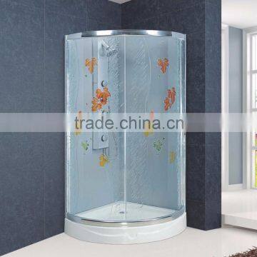 Aluminum Frame curved Sliding Glass shower enclosures (KC6004B)