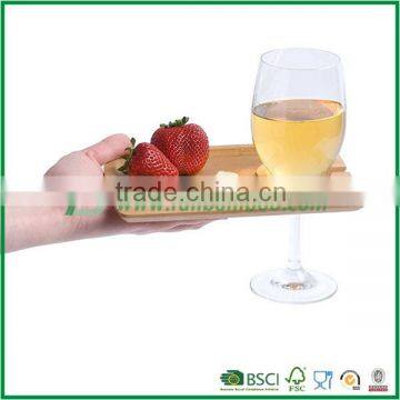 Mini bamboo wine serving tray