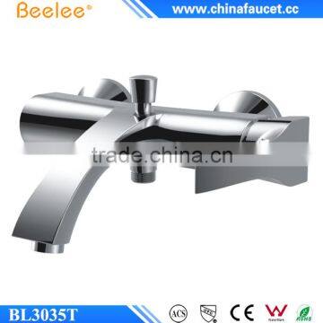 Beelee BL3035T Brass Material Bath Tap Single Handle Wall Mounted Bath Shower Faucet