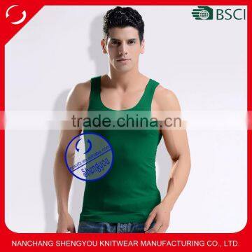 Custom wholesale bodybuilding plain blank stringer tank men