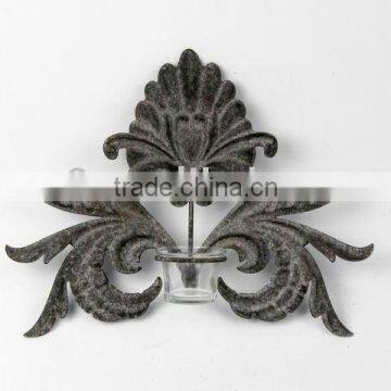 flower metal wall sconce