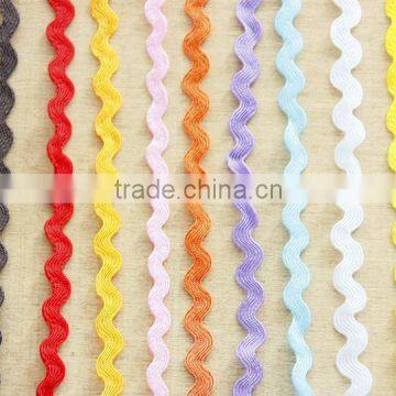 100% Polyester Ric Rac Ribbon Wave Edge Rayon Ribbon photo-2
