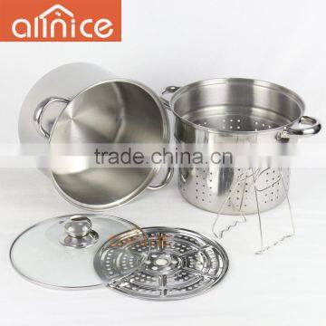 American Pasta Cooking Pot Stainless Steel Steamer Kitchen Pot photo-3