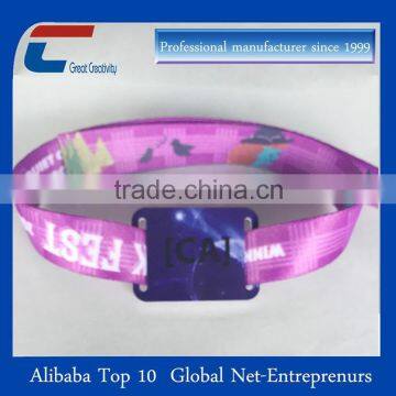 Custom Cheap Woven Charm Textile Wristband