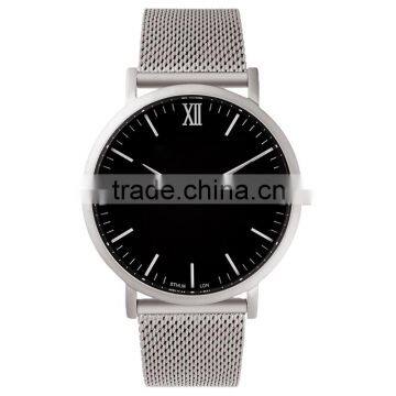 new 2016 stainless steel custom OEM brand mesh belt simple men watches