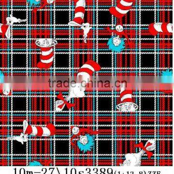 clow print flannel fleece fabric