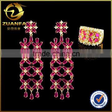 charming bridal wholesale Brazil style beautiful stylish fake gold jewelry set