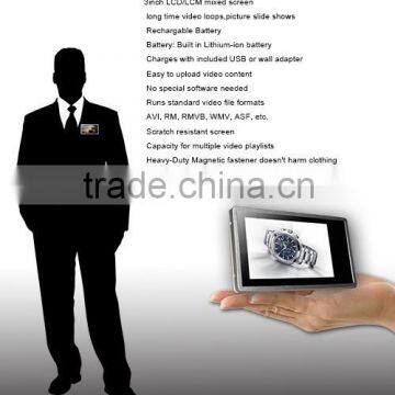 CE Approved Digital Wearable Video Name Tag Video & Photo Vidbadge Advertising Player TFT Screen Lithium Battery W/ EU Adaptor photo-4