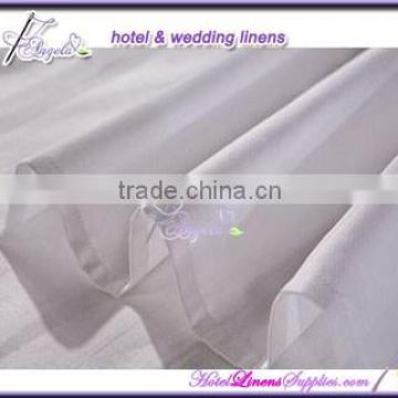 wholesale white striped hotel bedding sheets, spa bed linens in stripe -250TC, 3cm stripe