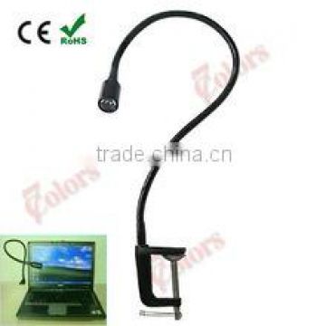 1W black Gooseneck lamp for computer table/swing arm desk lamp