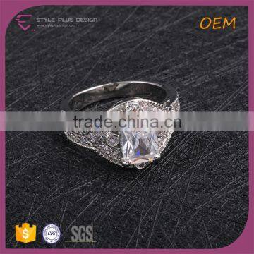 R63473K01 China Wholesale Jewelry Silver Plated Diamond Wedding Rings Jewelry for Women photo-2