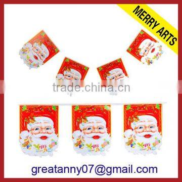 china factory custom flags christmas decorative santa printing flag for sale