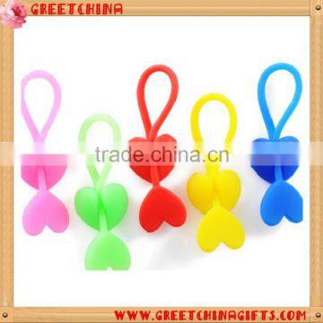 Heart-shaped silicone plastic food bag sealing clip