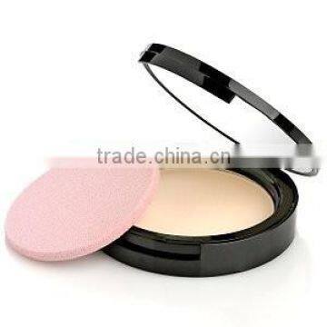 round empty powder compact case with mirrors