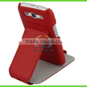 red flip case leather for samsung galaxy s3