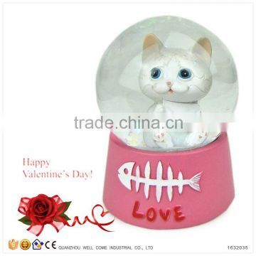 Snow Globe Resin Cat Figurines Best Gifts for Girls