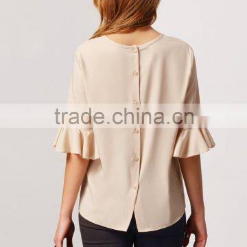 Bulk Buy Clothing 2016 Plain Layering Long Sleeve Loose Fashion Woman Blouse photo-4