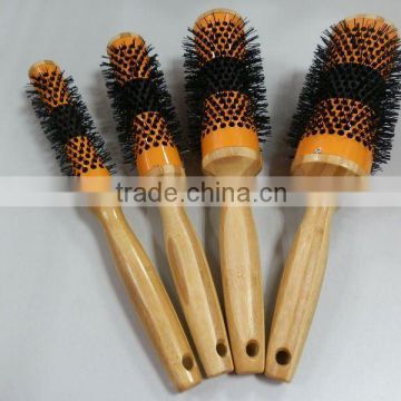 wooden handle ceramic hair brush