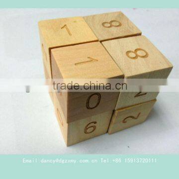 Wooden big dice wooden natural dice