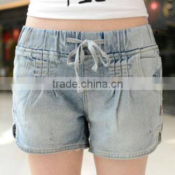 2015 summer new jeans thin cylindrical holes in jeans