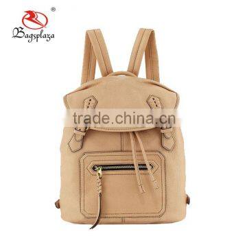 CC46-119 Fashion 2016 brwon teenage backpack bag PU laptop backpack