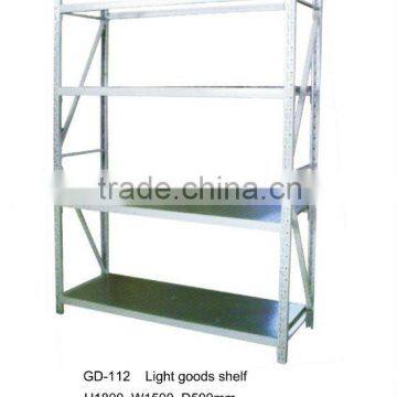 Steel light goods shelf