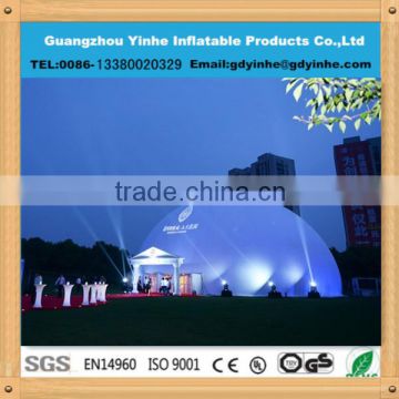 2015 giant single layer outdoor inflatable white portable projection dome for Planetarium Laser Shows