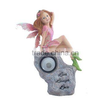 Customized Garden Resin Fairy Figurines Solar Light photo-2