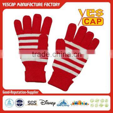 horizontal striped beanie gloves/winter warming gloves