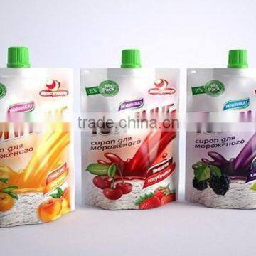 custom printed laundry detergent packaging bag with spout / liquid detergent bag