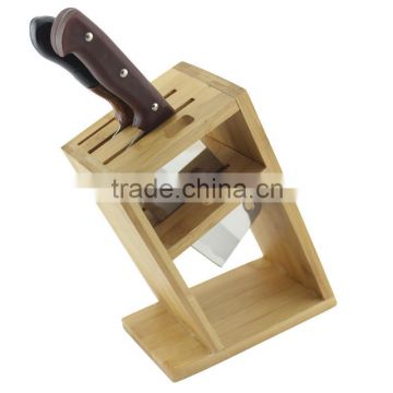 new design bamboo knife holder Customized Universal kitchen Bambo Knife Block                        
                                                Quality Choice