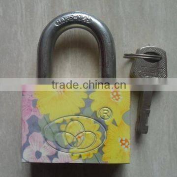 color painted square type padlock