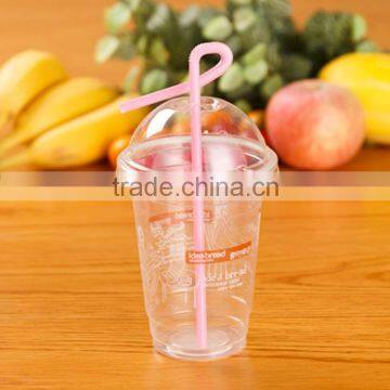 Eco-Friendly Reclaimed Material Clear Colorful Hard Plastic Cup