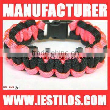 550 survival pink paracord bracelet for woman