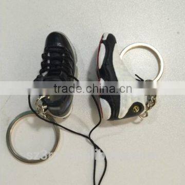 CUSTOM oem jordan soccer shoe keychain/small shoe 3D keychain/plastic 3D shoe keychain