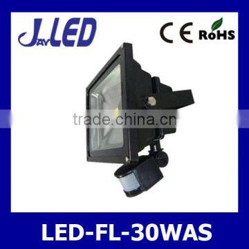 Waterproof IP65 class high quality pass CE ROHS with sensor led flood light 30w