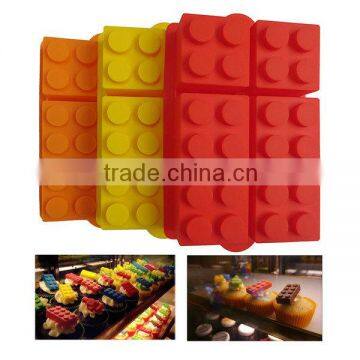 Large Candy Color Buliding Block Candy Jello Silicone Ice Cube Tray Chocolates Silicone Baking Molds for Lego Lovers