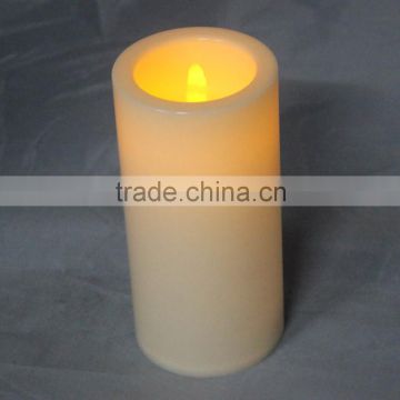 Flameless plastic ivory pillar yellow flickering flame candle led for home or event decor