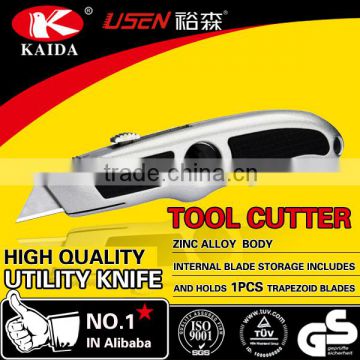 Tool cutter 3pcs blades utility knife Trapezoid blade knife Zinc alloy utility knife