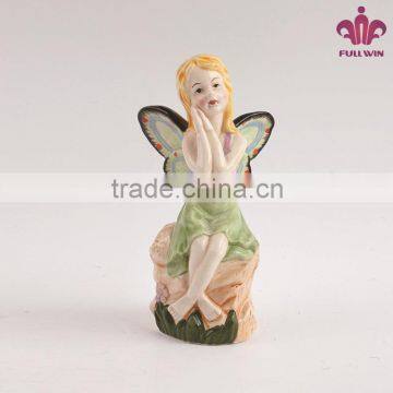 Handcrafts ceramic home decoration with lovely angel design