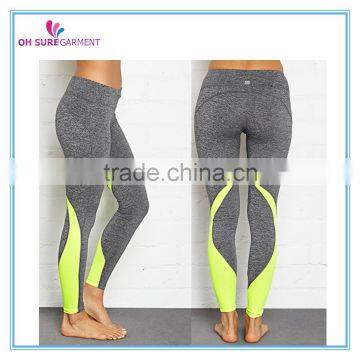 heathred grey nylon spandex dry fit ladies sports leggings