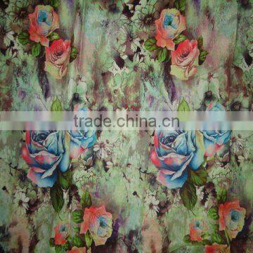 100% Cotton Floral Digital Printed Fabric F017547