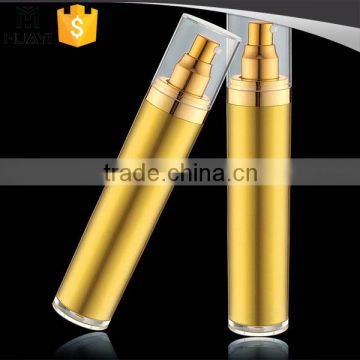 15ml 30ml 50ml popular golden color plastic cosmetic airless bottle