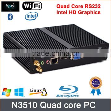 Quad core shenzhen computer n3510 minipc media center mini linux embedded pc 300M WIFI Dual LAN HDMI display