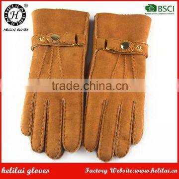 2016 Fashion New Hot Women's Shearling Leather Gloves in Winter