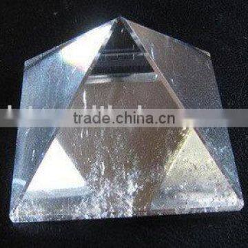 Natural Rock Clear Crystal Pyramid