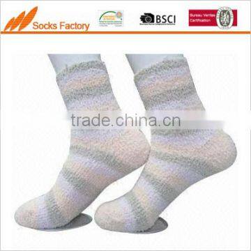 Women's soft fuzzy cozy socks, very soft texture