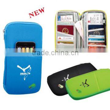 Customized 600D polyester Travel Passport Bag