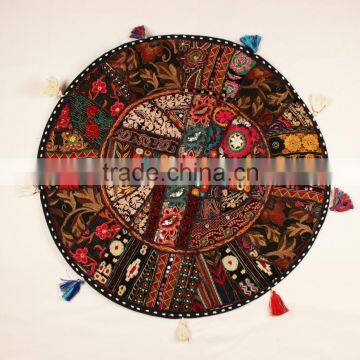 Indian Traditional Meditation pillows Round cushion Ethnic Decorative pillow Patchwork pillows